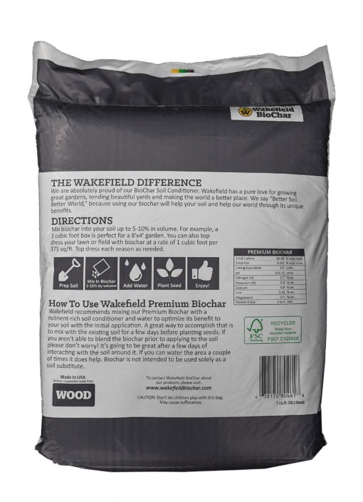 Wakefield BioChar Soil Conditioner - 1 cubic foot bag